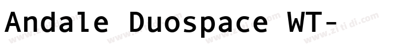Andale Duospace WT字体转换